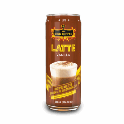 KING COFFEE Latte Vanilla RTD coffee - Can 238ml (E/E)