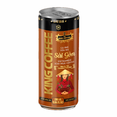 KING COFFEE Saigon Iced Milk RTD coffee - Can 238ml (E/E)