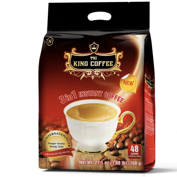 King-coffee-3in1-instant-Bag-48-sachets-x-16gr-EE.png Cà Phê Hòa Tan 3IN1 KING COFFEE - Túi 48 gói x 16g