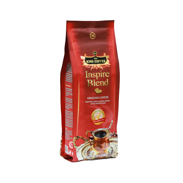 King-coffee-Inspire-Blend-Bag-500gr-EV.png Cà Phê Rang Xay Inspire Blend KING COFFEE - Túi 500gr