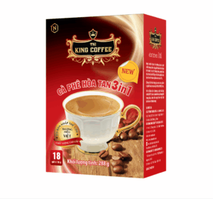 King-coffee-hoa-tan-3in1-Hop-18-sticks.png Cà Phê Hòa Tan 3IN1 KING COFFEE - Hộp 18 gói x 16g