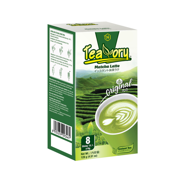 Teavory-Matcha-Latte-instant-tea–-Box-8-sticks-x-16g-EVJ.png Trà Sữa Matcha Hòa Tan Teavory KINGCOFFEE - Hộp 8 gói x 16g